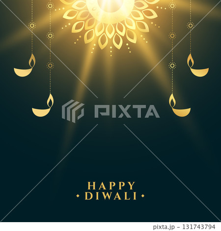 happy diwali festive green background with light effect happy diwali festive green background with light effect 131743794