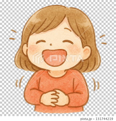 [人物] 笑著的女孩的插圖 131744219