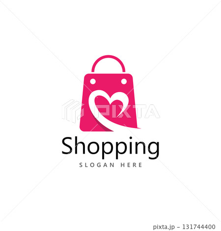 shopping bag vector logo design template shopping bag vector logo design template 131744400
