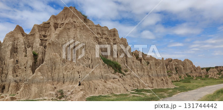 Hathiya Canyon Steep Cliffs and Pinnacles in Sohawa Pakistan Formed by Centuries of Wind and Water Erosion Hathiya Canyon Steep Cliffs and Pinnacles in Sohawa Pakistan Formed by Centuries of Wind and Water Erosion 131744442