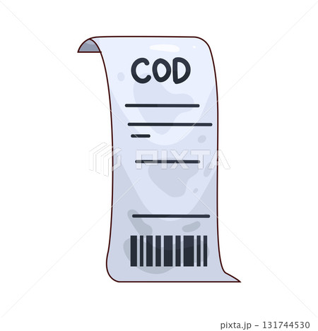 illustration of COD Receipt illustration of COD Receipt 131744530