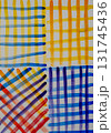 Colorful grid patterns created with paint in an artistic display 131745436