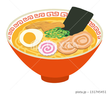ラーメンの手描きベクターイラスト ラーメンの手描きベクターイラスト 131745451