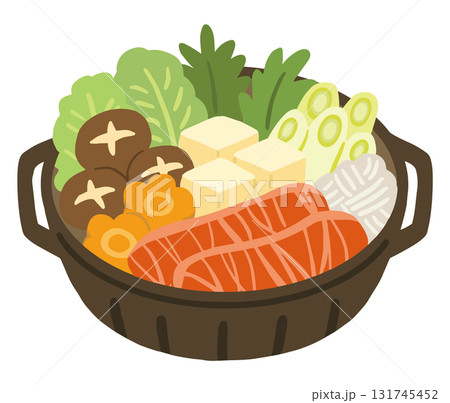 すき焼きの手描きベクターイラスト すき焼きの手描きベクターイラスト 131745452