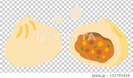 肉まんの手描きベクターイラスト 肉まんの手描きベクターイラスト 131745459