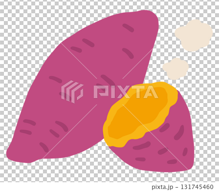 さつまいもの手描きベクターイラスト 131745460
