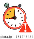 Red Stopwatch with Exclamation Point Illustration 131745484