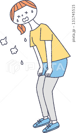 運動をして息が切れている女性 131745515