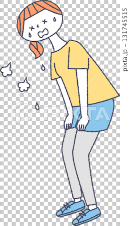 運動をして息が切れている女性 131745515