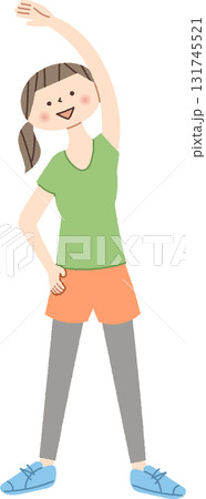 ストレッチをする女性 131745521