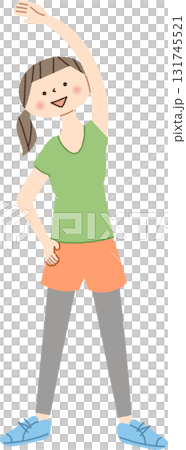 ストレッチをする女性 131745521