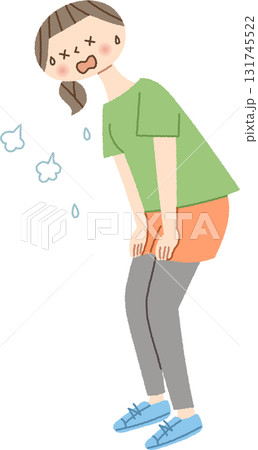 運動をして息が切れている女性 131745522