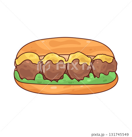 illustration of Meatball Sub 131745549