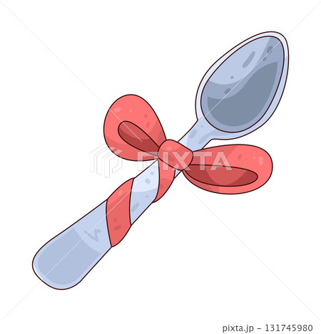 illustration of spoon gift illustration of spoon gift 131745980
