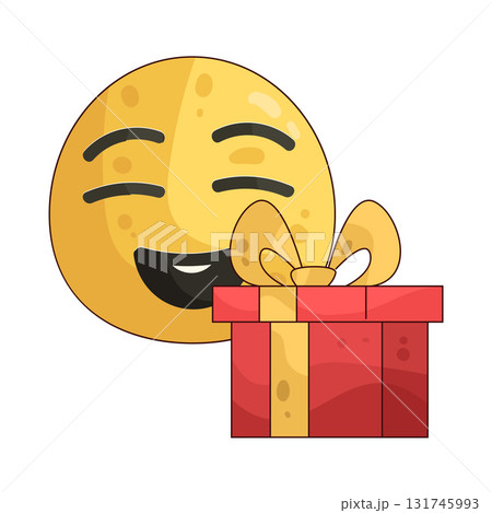 illustration of Smiling Face with Gift illustration of Smiling Face with Gift 131745993