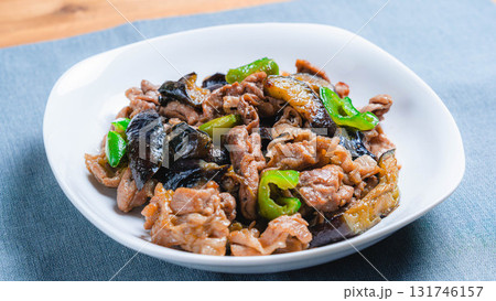 ナスと豚肉の味噌炒め ナスと豚肉の味噌炒め 131746157