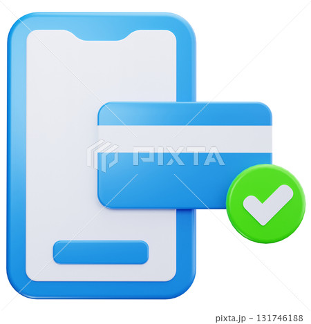 3D Online Payment Confirmation Icon 3D Online Payment Confirmation Icon 131746188