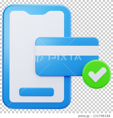 3D Online Payment Confirmation Icon 3D Online Payment Confirmation Icon 131746188