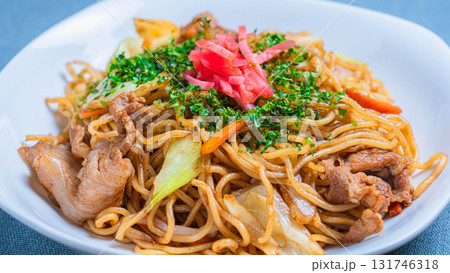 野菜たっぷりの家庭風焼きそば 131746318