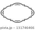 アンティークデザインのフレーム/星/黒/イラスト/素材 131746466