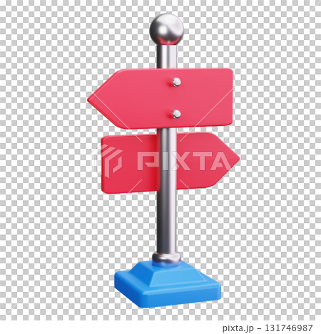3D Direction Arrow Board Icon 3D Direction Arrow Board Icon 131746987