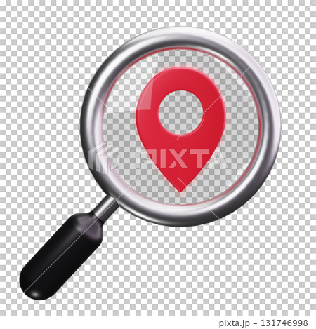 3D Search Location With Magnifier 131746998