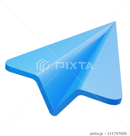 3D Paper Plane Navigation Symbol 3D Paper Plane Navigation Symbol 131747000