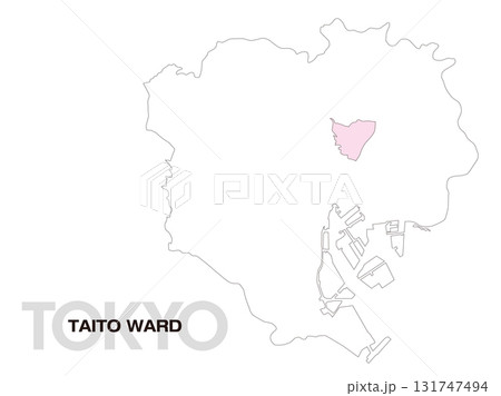 東京都台東区の位置地図 区境無し 01 131747494