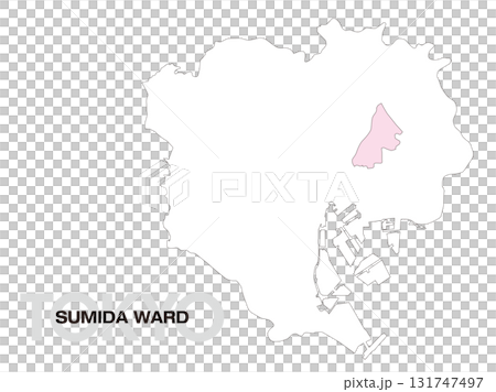 東京都墨田区の位置地図 区境無し 01 131747497
