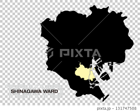 東京都品川区の位置地図 区境無し 03 131747508