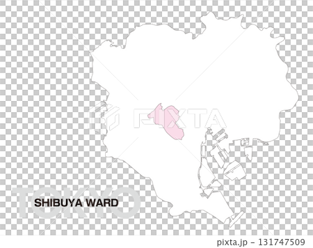 東京都澀谷區位置圖（無區界）01 131747509