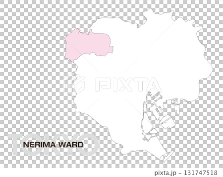 東京都練馬区の位置地図 区境無し 01 131747518