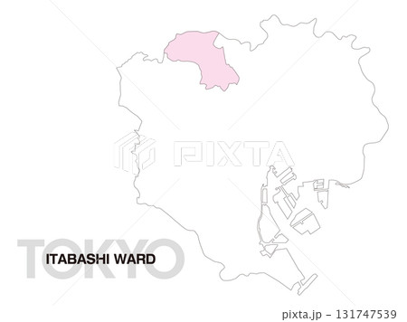東京都板橋区の位置地図 区境無し 01 131747539
