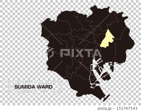 Location map of Sumida Ward, Tokyo (with ward boundaries) 03 131747543