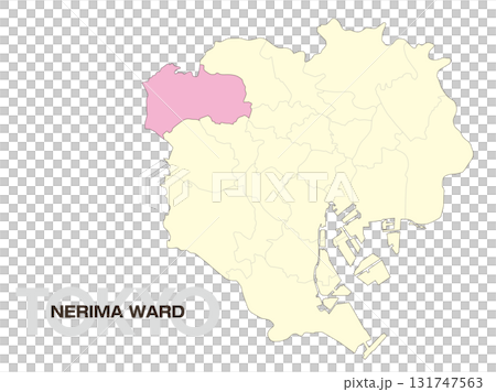 東京都練馬區位置圖(含區界)02 東京都練馬區位置圖(含區界)02 131747563