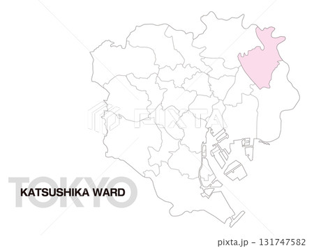 東京都葛飾区の位置地図 区境有り 01 131747582