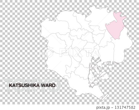 東京都葛飾区の位置地図 区境有り 01 131747582