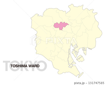 東京都豊島区の位置地図 区境有り 01 131747585