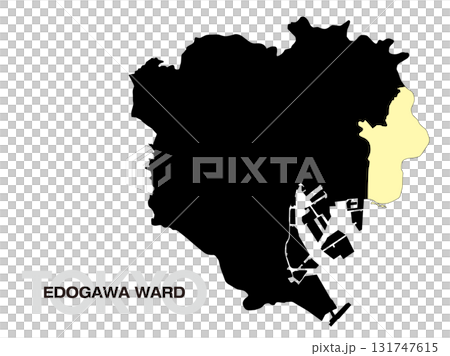 東京都江戸川区の位置地図 区境無し 03 131747615