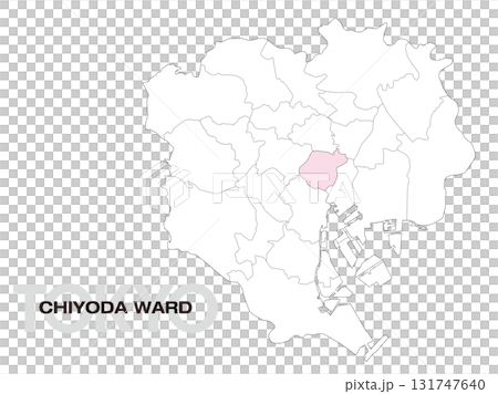 東京都千代田区の位置地図 区境有り 01 131747640