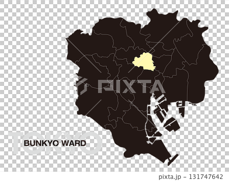 東京都文京區位置圖（含區界）03 131747642