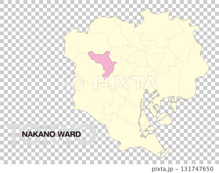 東京都中野區位置圖（含區界）02 131747650