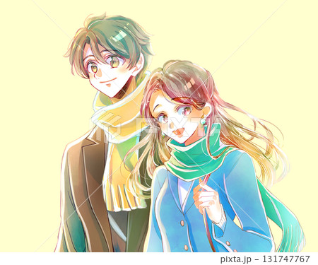 外出する男女 冬イメージ 外出する男女 冬イメージ 131747767