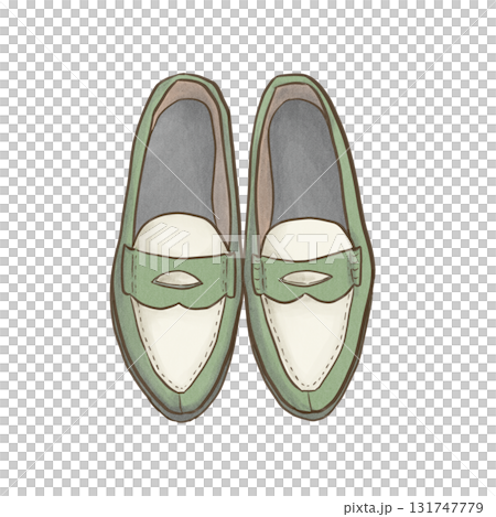 綠色樂福鞋 131747779