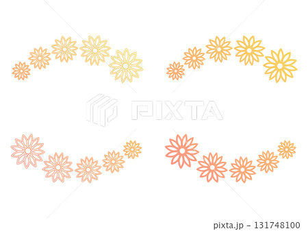 パステルカラーの花のアーチフレームセット 131748100