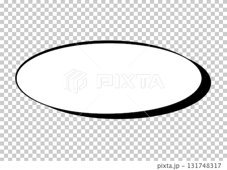 Three-dimensional oval frame with shadow 131748317