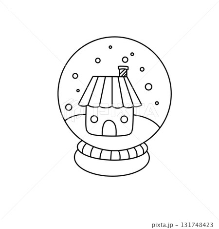 A house is drawn on a white background A house is drawn on a white background 131748423