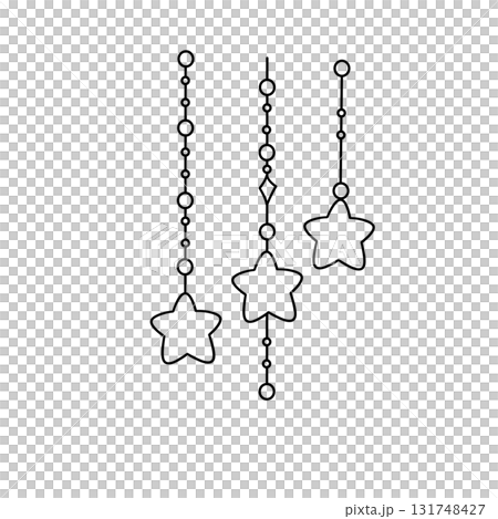 Three stars hanging from a string Three stars hanging from a string 131748427