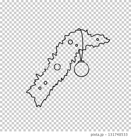 A white Christmas tree with a ball hanging from it 131748533