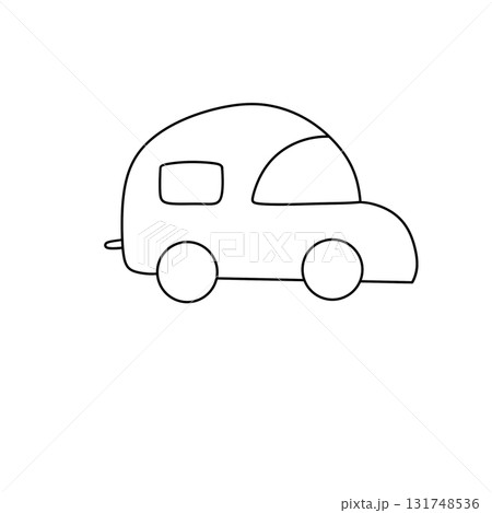 A cartoon car with a window and a door 131748536